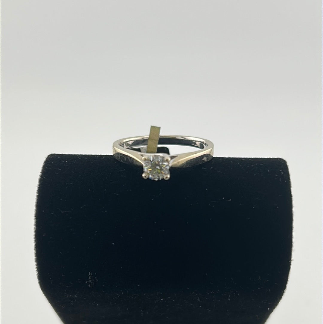 Ladies White Gold Solitaire Engagement Ring