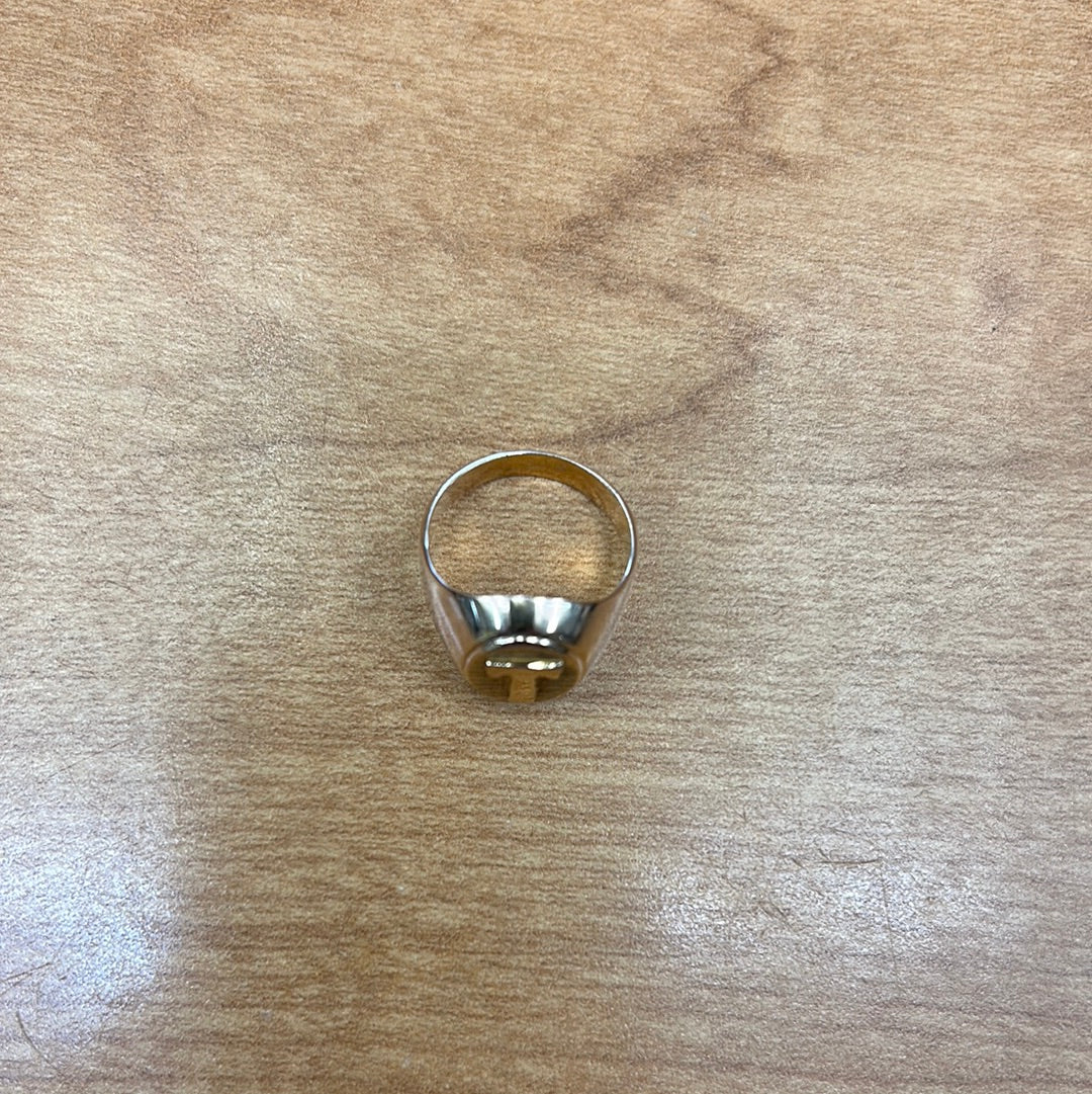 Yellow Gold “T” Signet Ring
